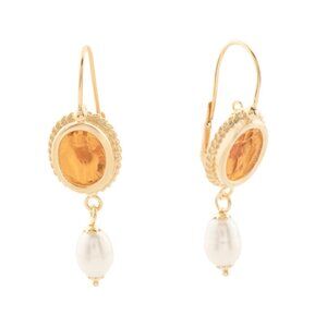 TAGLIAMONTE Italy 18kt Gold Plated Dancing Angels Venetian Glass Earrings